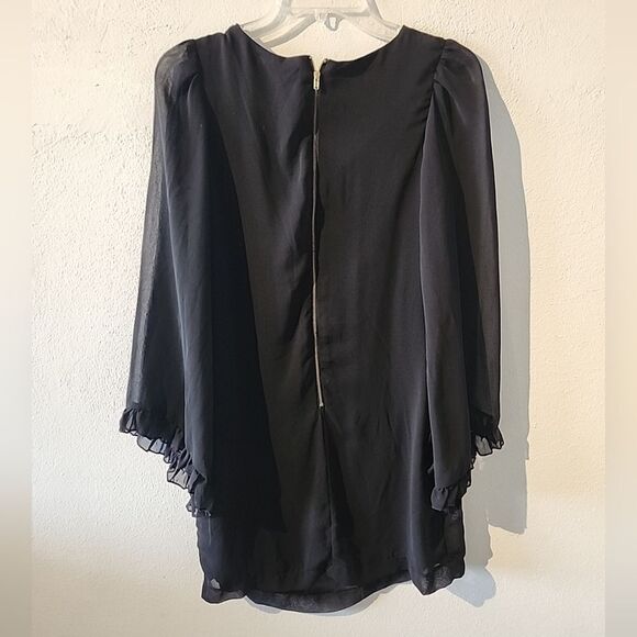 Rachel & Chloe Black Chiffon Sheer Dress Medium M - Picture 4 of 4